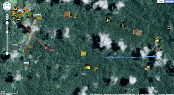 Séjour ALF en Guyane - Novembre 2011 - Localisation des photos autour de Saül