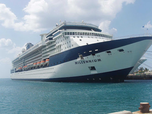 Celebrity-Millennium-Nassau - Celebrity Millennium docked in Nassau, the Bahamas.