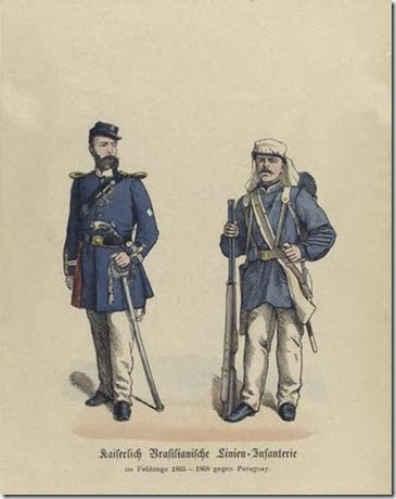 Officer and Soldier from the Brazilian Empire's Army Wikimedia Commons No Copyright