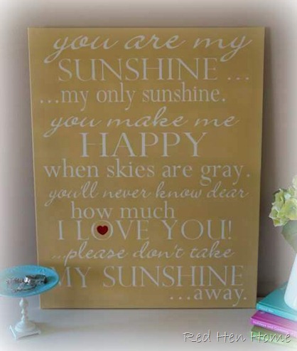 you are my sunshine art