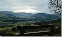 view of Peebles from glentress