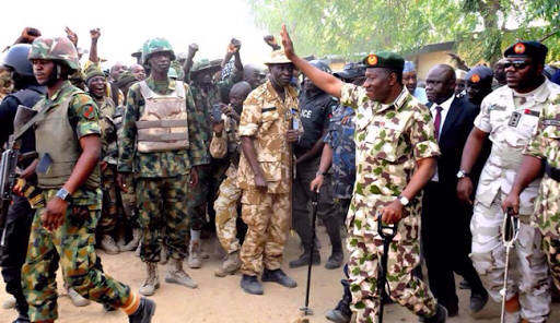 PHOTOS: President Goodluck Jonathan Pays Surprise Visits To Northern Towns Mubi And Baga Reclaimed By Nigerian Army From Boko Haram 3