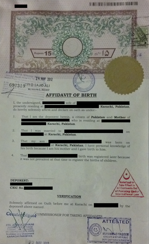 affidavit mother to support new birth certificate