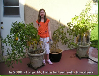 Elizabeth continues to get tomatoes from her “late” season tomato plants