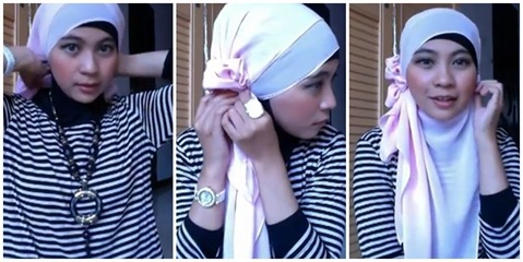 trik-memakai-hijab-dan-menyiasati-pakaian-motif-garis