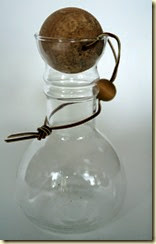 vintage Pyrex carafe with cork ball