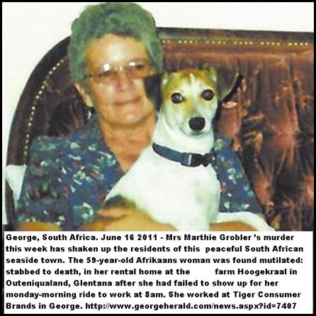 Grobler Marthie murdered Geroge June2011