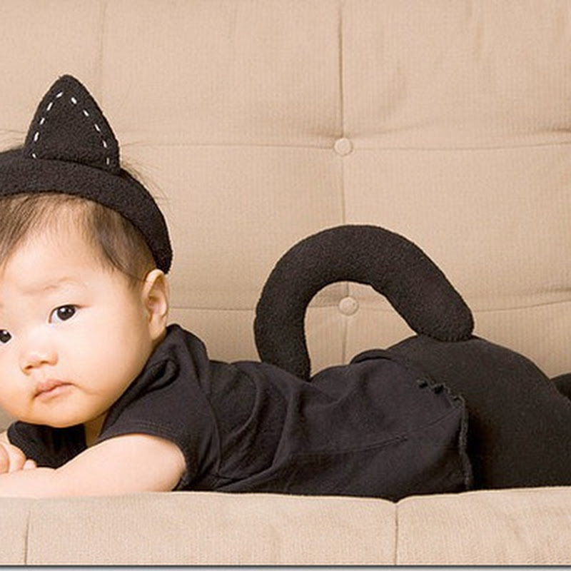 Disfraz casero de gatito para bebe, muy fácil