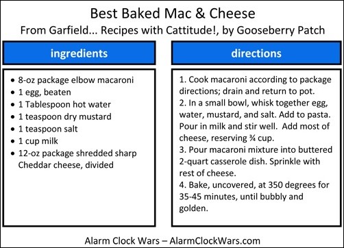 best baked macaroni and cheese recipe card