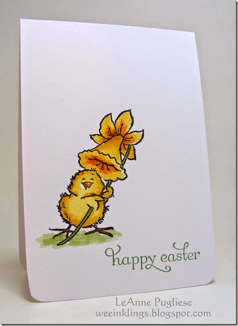 LeAnne Pugliese WeeInklings Happy Easter Penny Black Chick and Daffodil 2