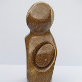 moeder met kind, speksteen