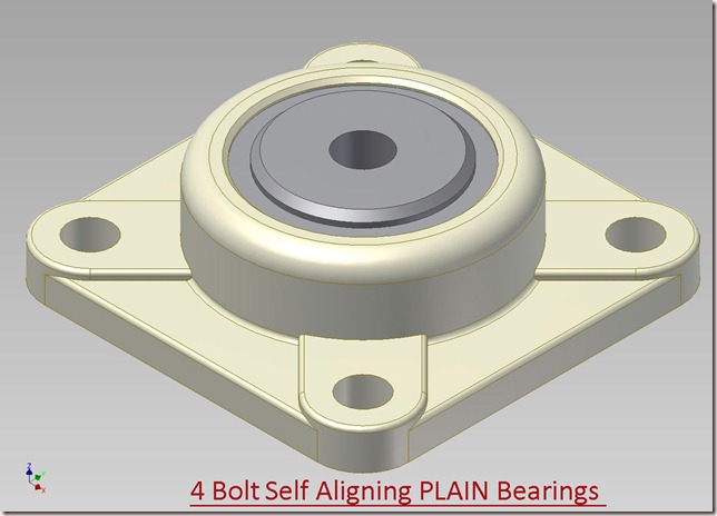 4 Bolt Self Aligning PLAIN Bearings 