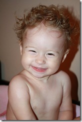 Happy baby curly hair