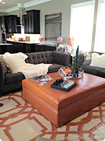 decorating with orange and gray
