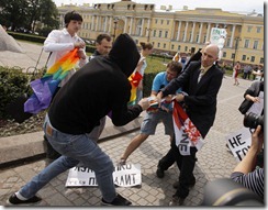 Russia LGBTI  protest