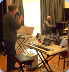 Len Hancy on vocals with Bennie Gunn leading on Yamaha Grand Piano