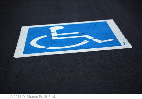 'Free Freshly Painted Handicap Wheelchair Parking Sign in Parking Lot Creative Commons' photo (c) 2011, D. Sharon Pruitt - license: http://creativecommons.org/licenses/by/2.0/