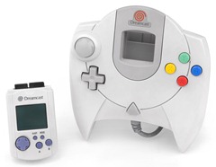Controle americano do Dreamcast com VMU - A História dos Vídeo Games - Nintendo Blast