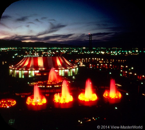 View-Master Las Vegas Nevada A159 Scene 2-1 Circus Circus at night