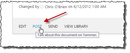 O365 post to Yammer