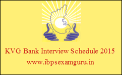 KVG Bank Officer & Assistant Interview Schedule 2015