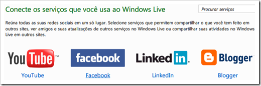 Conecte Facebook ao Windows Live