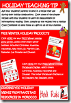 Winter Holidays Tips and Free Teacher Resources E-Book from the Teacher Authors at Teachers Pay Teachers