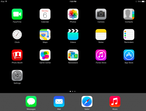 iPhone or iPad Home Screen Layout
