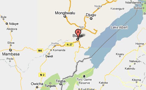 Carte de Bunia en Province Orientale