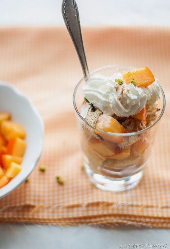 Toasted Pannetone and Persimmon trifles-5
