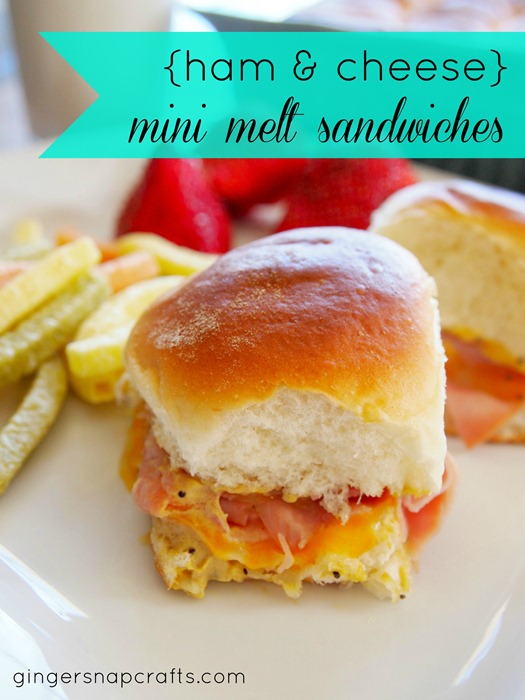 mini ham & cheese melts from Ginger Snap Crafts