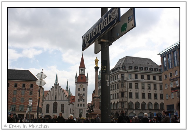 Marienplatz sign, Munich