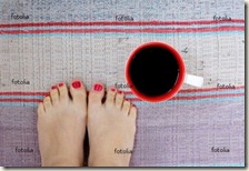 pedicure with coffee