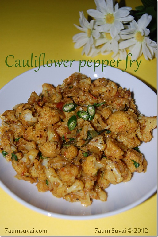 Cauliflower pepper fry Pic2
