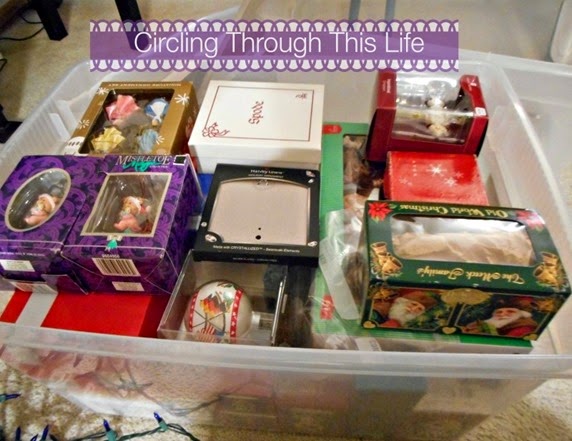 Ornaments Neatly packed ~ Circling Through This Life ~ Putting Chrismas away in an orangized way!