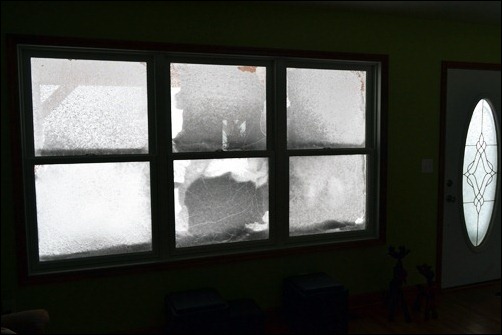 snow covered windows