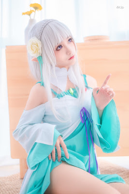 Coser@蠢沫沫 (chunmomo) Vol.027 绿睡衣