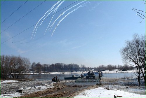Украинские военные на учениях
