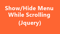 Hướng dẫn tạo Menu ẩn hiện khi cuộn trang với Jquery Hướng dẫn tạo Menu ẩn hiện khi cuộn trang với Jquery