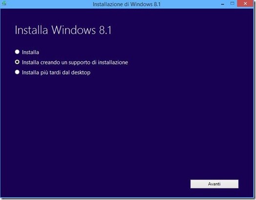 Installazione Windows 8.1 Installa Windows 8.1