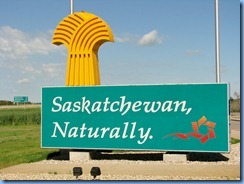 8429 Saskatchewan Trans-Canada Highway 1 - sign at border