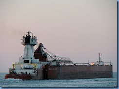 3744 Ontario Sarnia - Lake Huron at sunset - Great Lakes Trader barge being pushed by the tug Joyce L. VanEnkevort