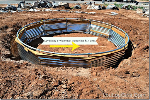 In ground 2025 trampoline retaining wall