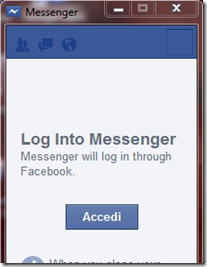 Facebook Messenger Accedi