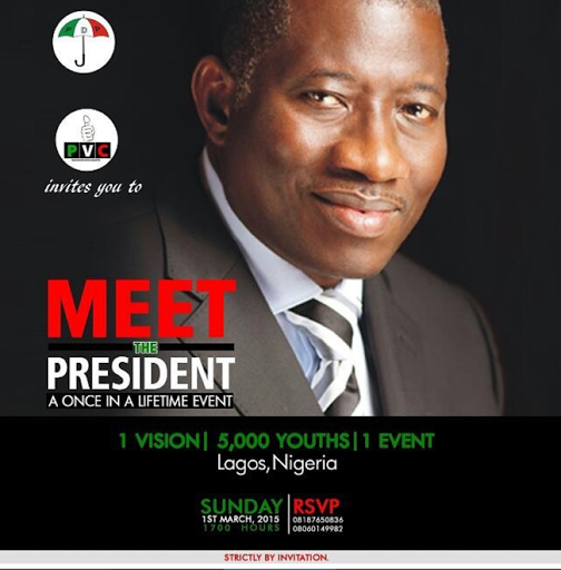 PHOTOS from "Meet The President": Goodluck Jonathan's Intimate Interaction with 5000 Youths 1