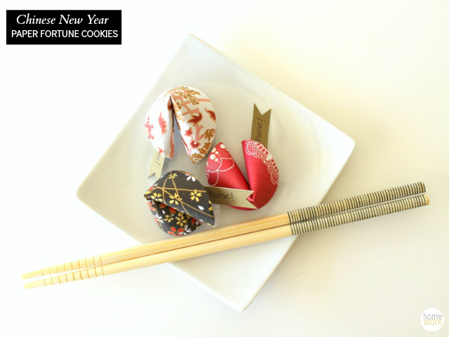 Chinese New Year Paper Fortune Cookies via homework  | carolynshomework