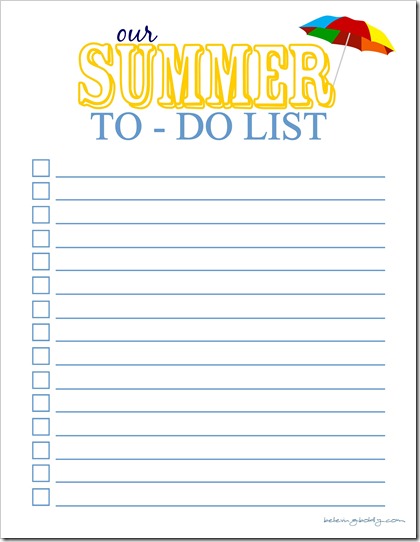 Summer To Do List 2 - SJB