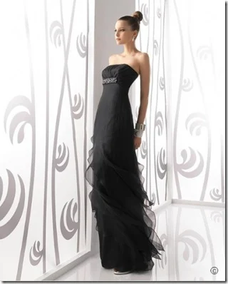 diseñador rosa clara vestido de novia en negro 2011 precios baratos