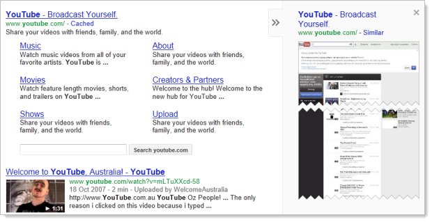 Google anteprima YouTube lavoro corectly