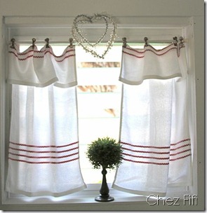 tea towel cafe curtains